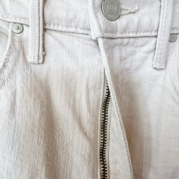 MOTHER Superior The Half Pipe Flood Jeans Wide Leg Denim in Act Natural Cream - Picture 10 of 15